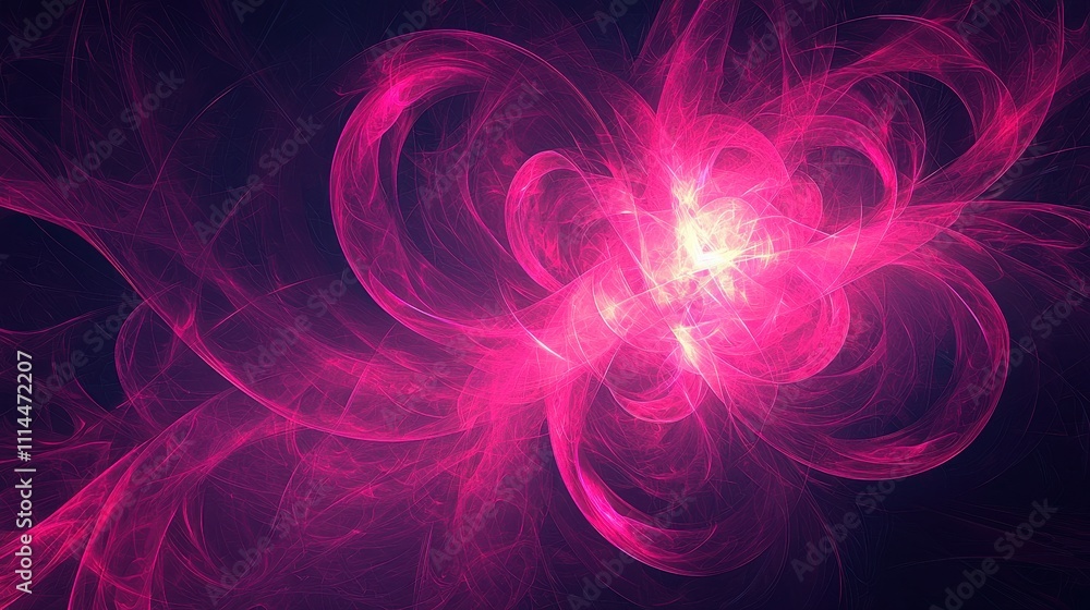 Aufkleber vibrant abstract neon design with smooth textures and fluid patterns in bold colors