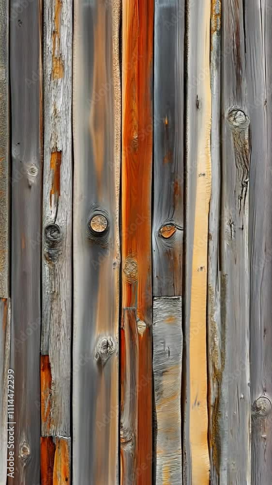 Poster weathered wooden planks display a blend of rustic colors and textures in a close-up shot capturing n