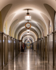 Corridor in the Missouri State Capitol building in Jefferson City, Missouri