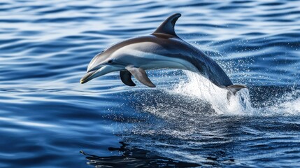 Obraz premium Dolphin Leaping from the Ocean's Surface