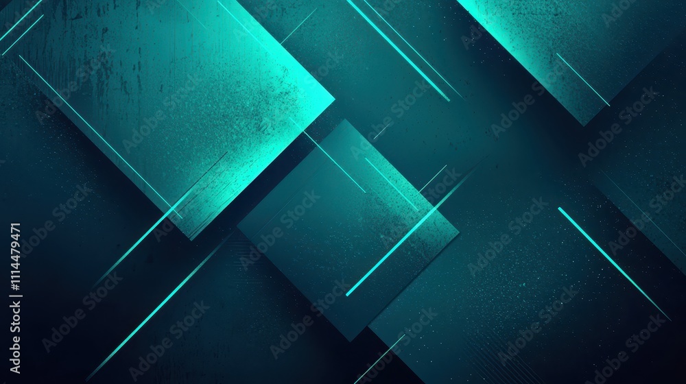 Poster abstract neon design with vibrant smooth shapes and lines in a digital art style
