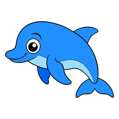 Obraz premium cute dolphin vector artwork illustration