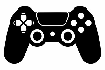 Game Controller silhouette black vector illustration and white background © MSTSALMA