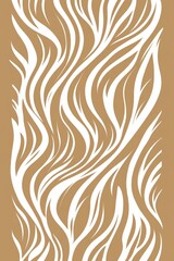 Fototapeta premium Elegant abstract design featuring flowing white patterns on a warm brown background created in a contemporary style