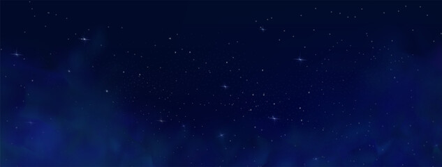 Fototapeta premium Starry night sky with astrological constellations. Space stars background.Space nebula and glittering stardust.