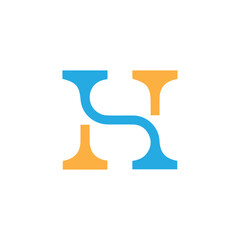 sh logo design vector template, initial sh letter logo, initial hs letter logo design vector, hs logo vector design, HS or SH monogram minimal elegant logo design vector illustration, letter SH logo.