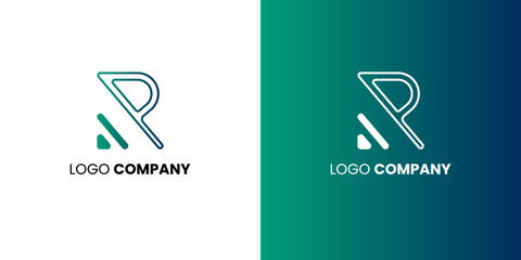Letter R logo icon design template elements. modern vector logo template for your company.