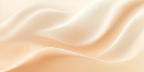 Fototapeta premium Soft Peach Silk Drape: Luxurious, smooth, and elegant, this photo of a peach-colored silk fabric creates a background of sophistication, perfect for enhancing product displays, fashion editorials.