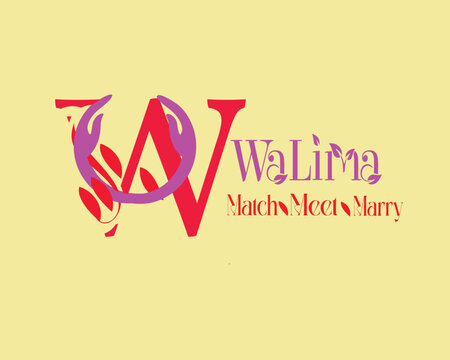 walima logo, match, meet, marry