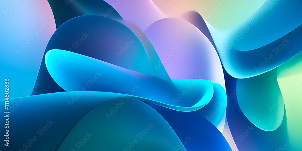 Poster abstract fluid shapes in vibrant hues: a mesmerizing abstract background with a captivating blend of