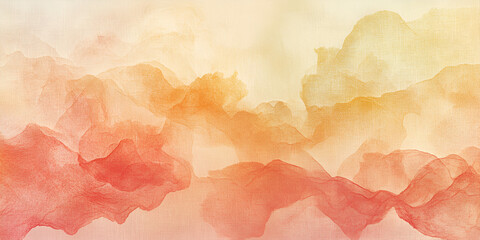 Fototapeta premium Warm Abstract Watercolor Landscape 