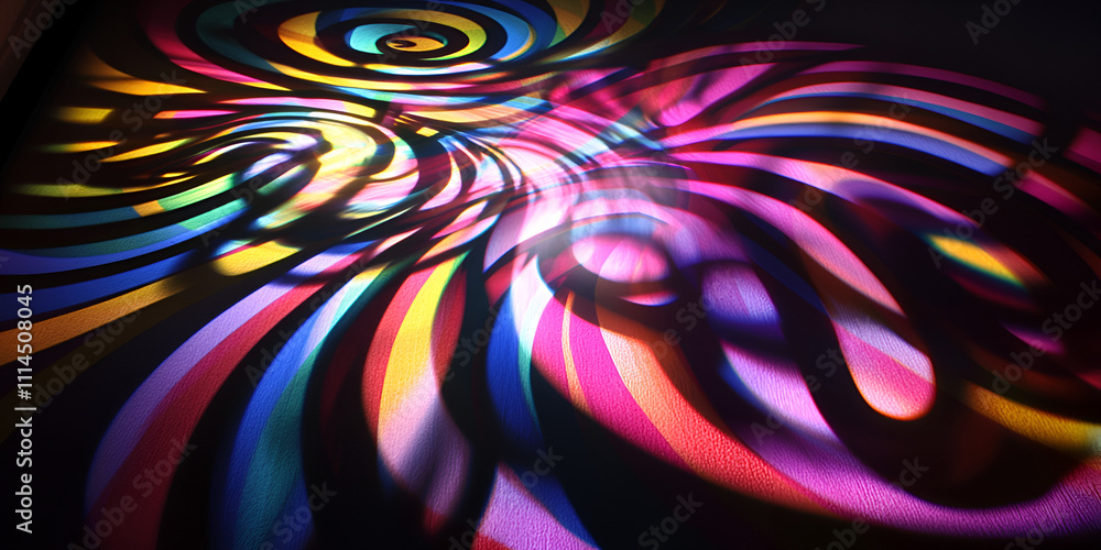 Aufkleber abstract light play: a mesmerizing interplay of light and shadow creates a captivating abstract patt