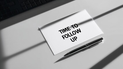 A note on a desk prompts for follow-up on important tasks.