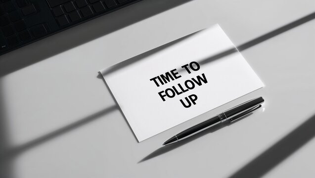 A note on a desk prompts for follow-up on important tasks.