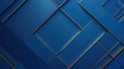 Obraz premium Abstract Blue Geometric Design with Gold Accents