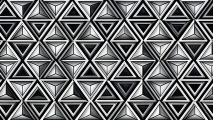 Monochromatic Tessellation Interlocking Triangles in Black and White