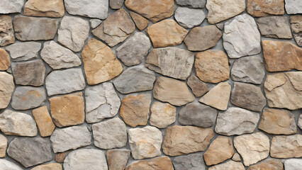 Fototapeta premium a rustic stone wall composed of irregularly shaped stones