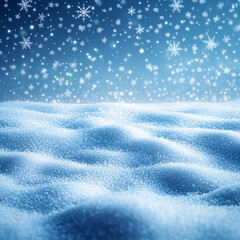 Obraz premium A serene winter scene with gentle snowflakes, ideal for Christmas-themed designs, product placements, and tranquil holiday greetings. Captures peaceful winter essence.