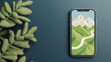 Adventure guide app displaying Best Routes to the Summit, vibrant and detailed layout