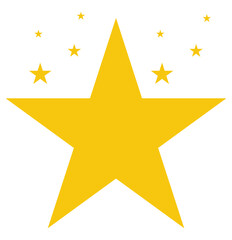 Obraz premium Star icon vector symbol illustration. star icon vector on a white background. star icon, yellow symbol, star vector sign eps 10