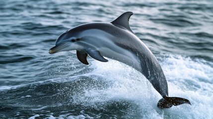Fototapeta premium Dolphin Leaping Out of the Water