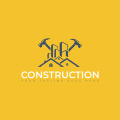 Fototapeta premium Real estate construction Repair vector logo design template