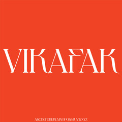 modern geometric elegant and unique alphabet font vector