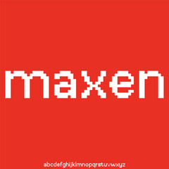 futuristic geometric modern font vector set