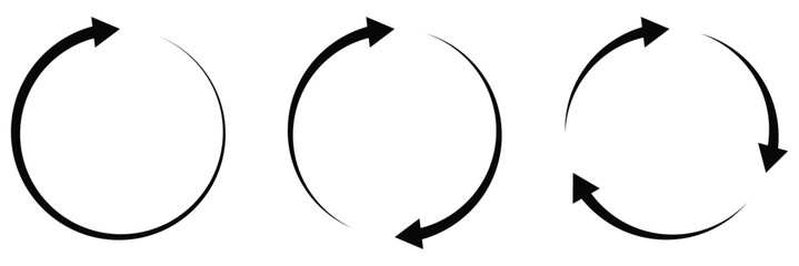Circle arrow vector set. Reload circular arrows set. repeat, refresh, circle arrow icon. rotation sign Redo and reload symbol. Stock image. Design eps 10