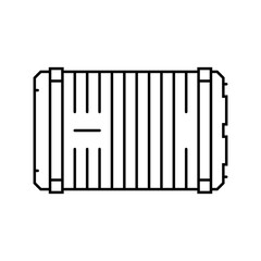 electric vehicle battery line icon vector. electric vehicle battery sign. isolated contour symbol black illustration