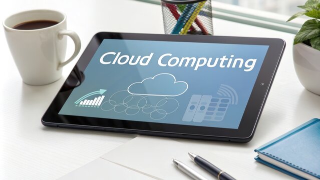 Cloud computing strategies in modern businesses digital workspace technology professional conceptual