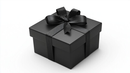 Obraz premium black gift box isolated on a transparent background