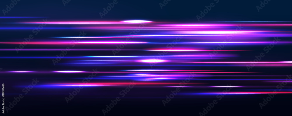 Aufkleber beautiful glowing light flares and sparks with red and blue special effects, creating a sense of spe