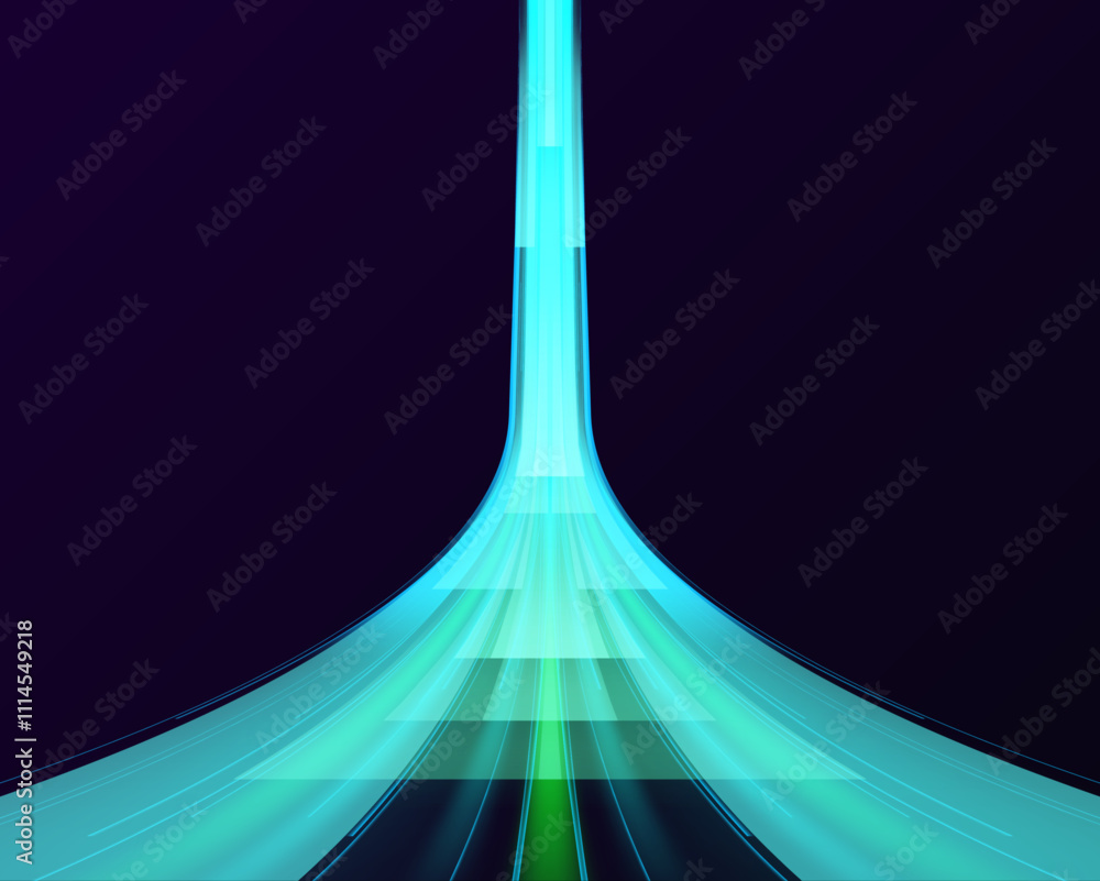 Poster Explore the mesmerizing neon lines that twist, bend, and turn, illustrating speed and energy through light. This dynamic motion effect captures the essence of movement, creating arcs and bends in neon