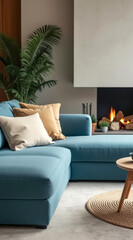 teal sectional sofa a modern living room