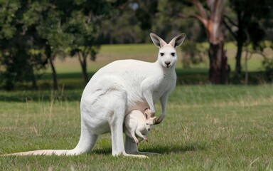 Obraz premium kangaroo with baby
