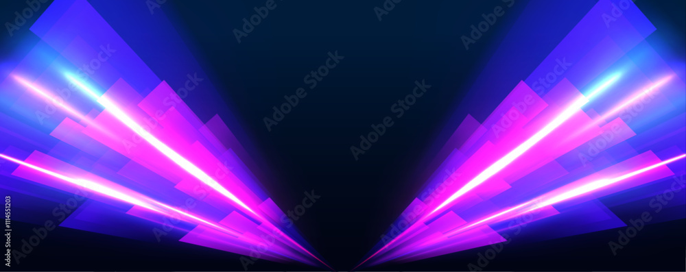 Aufkleber neon stripes in the form of drill, turns and swirl. illustration of high speed concept. image of spe