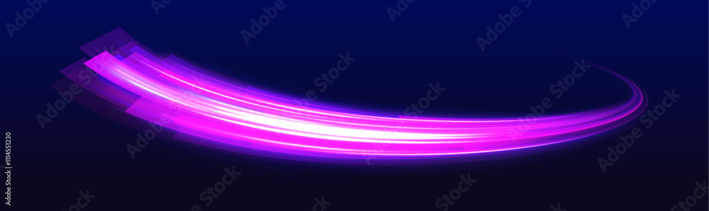 Fototapete captured with long exposure, this design visualizes the speed of light in motion, represented by vib