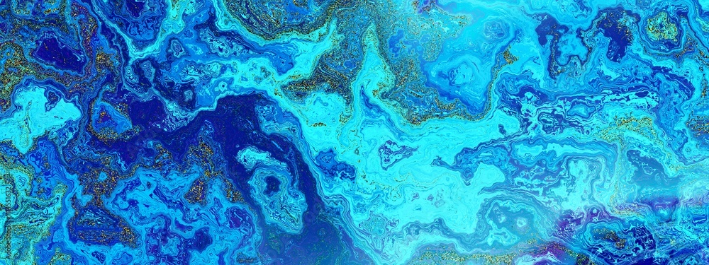 Aufkleber an eyecatching abstract blue fluid background featuring organic patterns and textures
