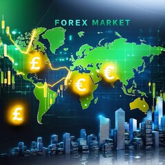 Obraz premium professional image that represents the Forex market, generative AI