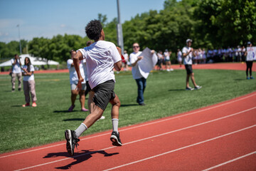 Obraz premium running on the track