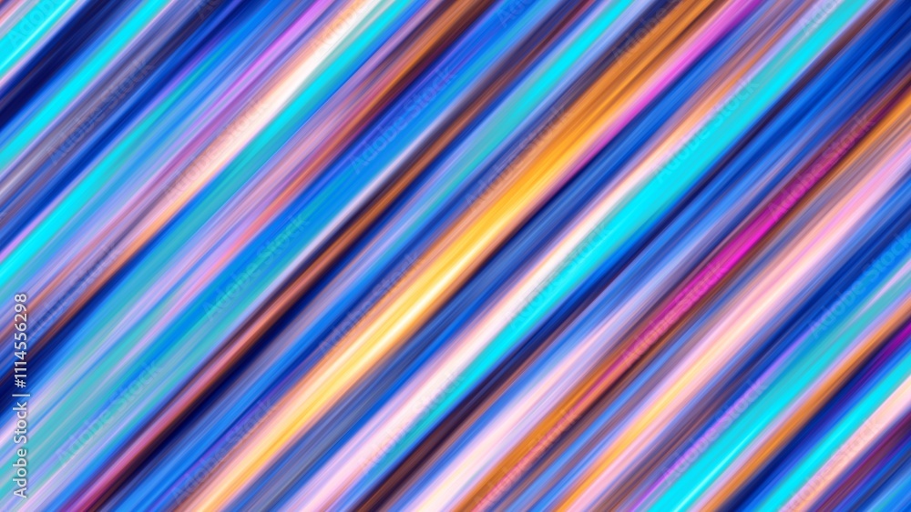 Aufkleber a vibrant abstract composition with colorful diagonal light streaks in captivating blue and orange t