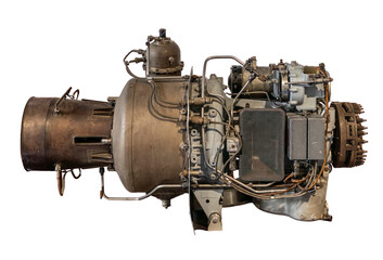 engine of  helicopter on white, isolated © wlad074