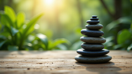 Obraz premium Discover the Art of Stone Stacking A Guide to Tranquility and Balance in Nature