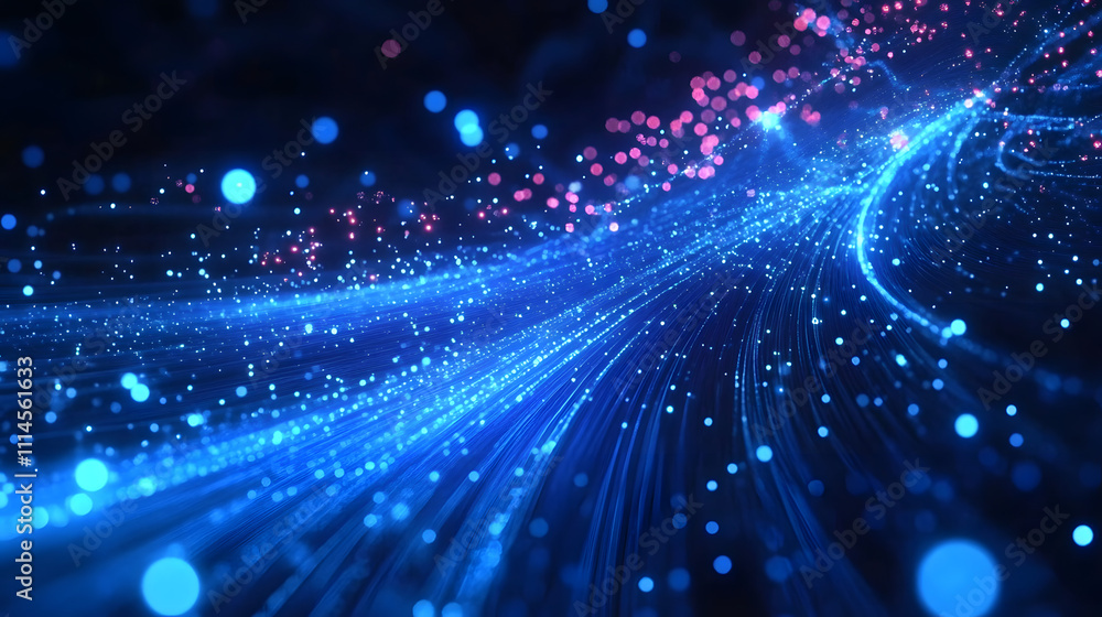Poster blue abstract technology vector background, speed connection network technology concept, futuristic 