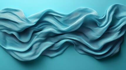 Obraz premium Stunning Light Blue Fabric Drape with Elegant Folds. High-Quality Fabric Texture Image for Design Inspiration and Backgrounds.