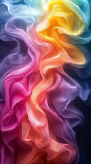 Obraz premium A Stunning Spectrum of Fabric: A Vibrant Rainbow of Colors in a Delicate Textile Design