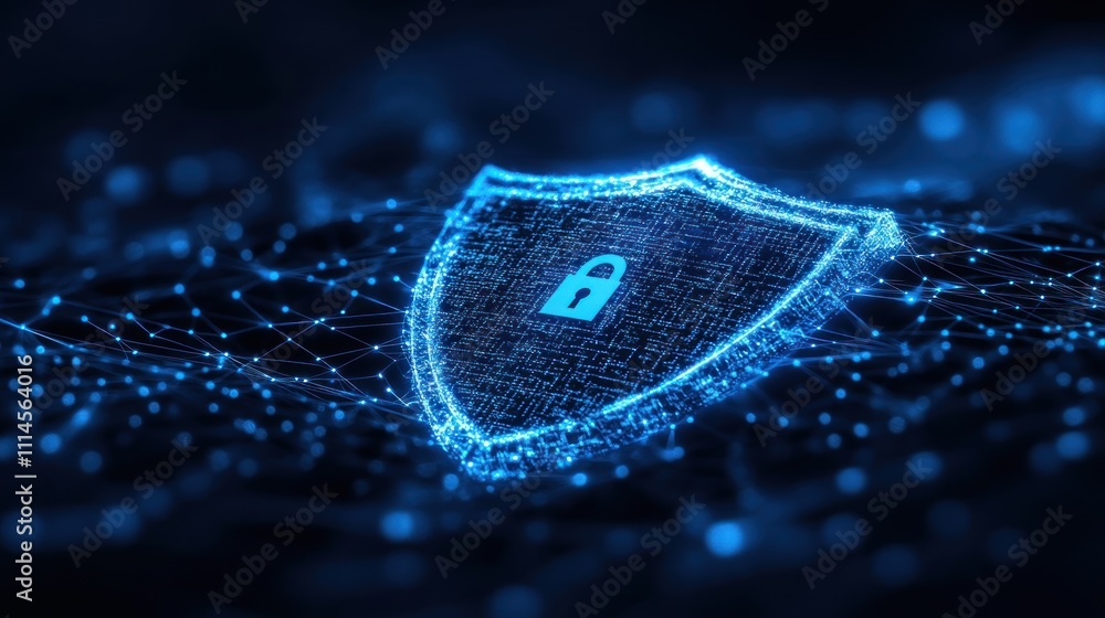 Poster Digital Shield Protecting Data Network Security