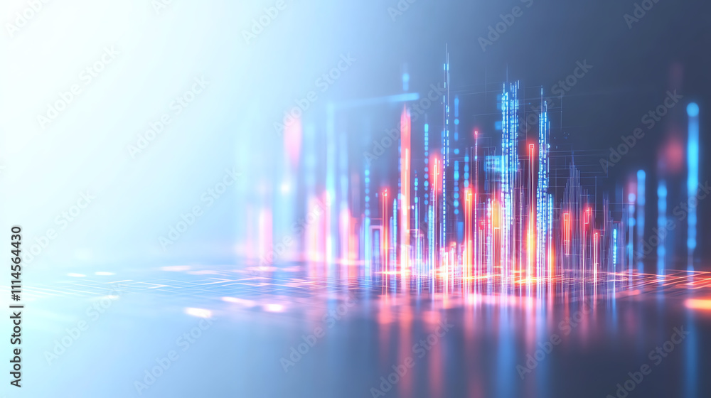 Poster abstract technology data visualization concept