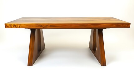 Fototapeta premium A wooden table with a triangular design